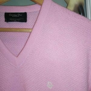 Dior sweater, V neck, M,  light pink